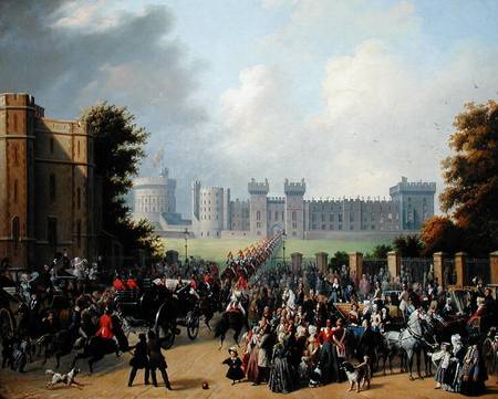 The Arrival of Louis-Philippe (1773-1850) at Windsor Castle, 8th October 1844 from Edouard Pingret