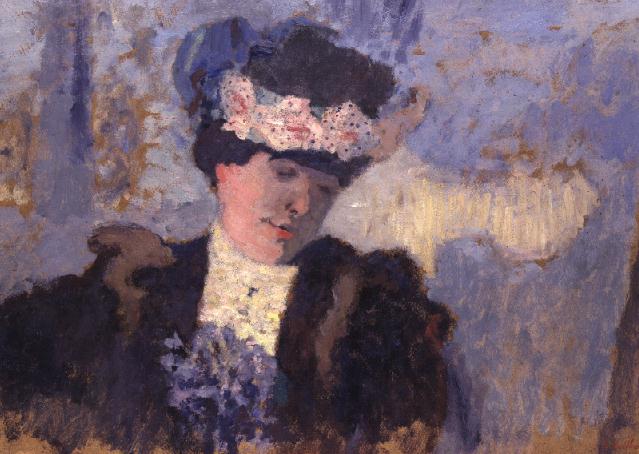 Madame Hessel wearing a Hat decorated with Flowers, c.1905  from Edouard Vuillard
