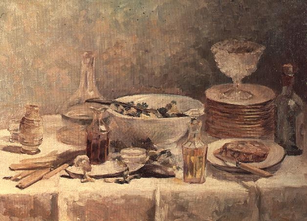 Still Life with Salad, c.1887-88 (oil on canvas)  from Edouard Vuillard