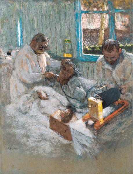 The Cardiologist Henri Vaquez (1860-1936) and his Assistant, Doctor Parvu, at la Pitie, c.1918-21 (p from Edouard Vuillard