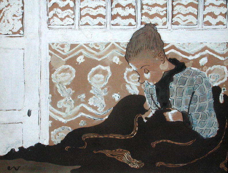 The Seamstress (colour litho heightened with gouache)  from Edouard Vuillard