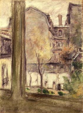 View of the Courtyard, c.1900 (pastel on paper) 