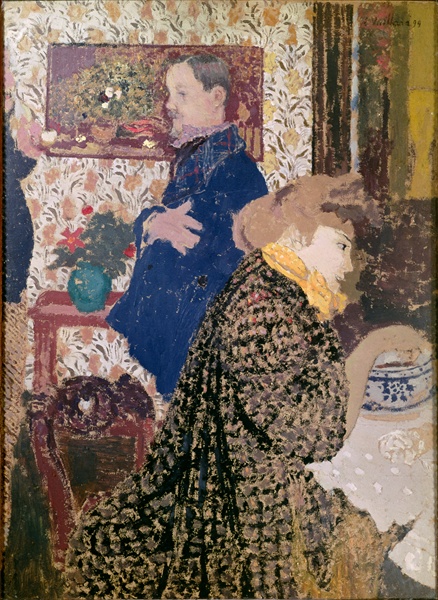 Valloton and Misia in the Dining Room at Rue Saint-Florentin, 1899 (oil on cardboard)  from Edouard Vuillard