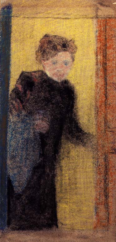 Woman at the Door (pastel on paper)  from Edouard Vuillard