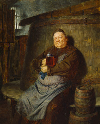 Brother master brewer in the beer cellar from Eduard Grützner