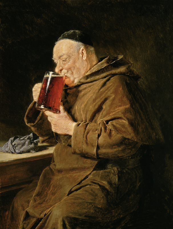 The connoisseur (Capuchin monk) from Eduard Grützner