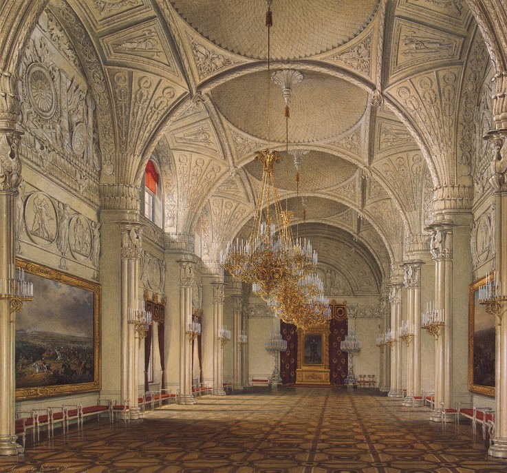 The Alexander Hall in the Winter Palace in St. Petersburg from Eduard Hau