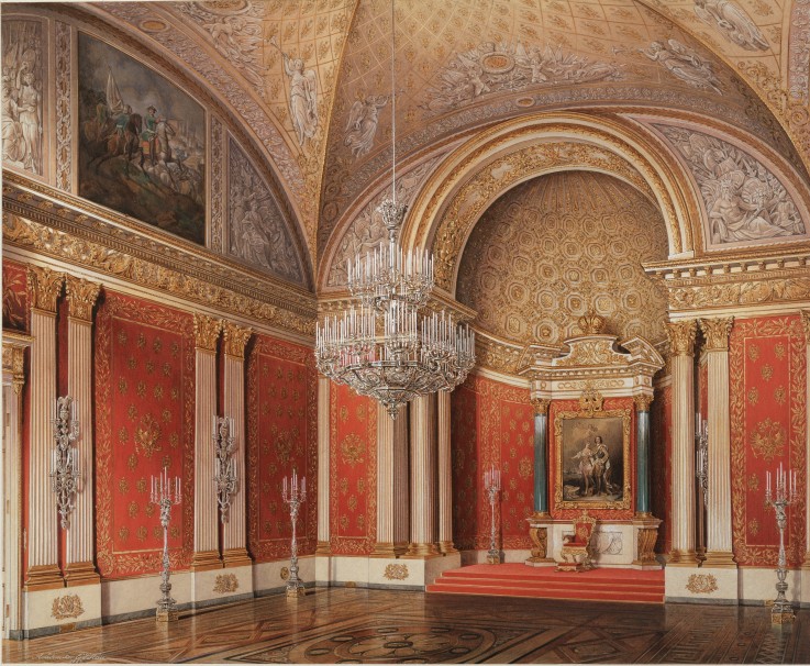 The Peter's (Small Throne) Room in the Winter palace from Eduard Hau