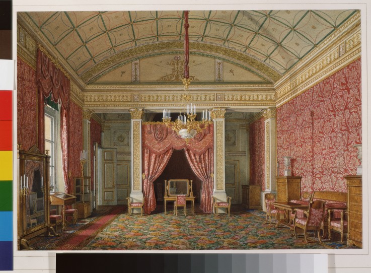 Interiors of the Winter Palace. The First Reserved Apartment. The Bedroom of Grand Princess Maria Ni from Eduard Hau
