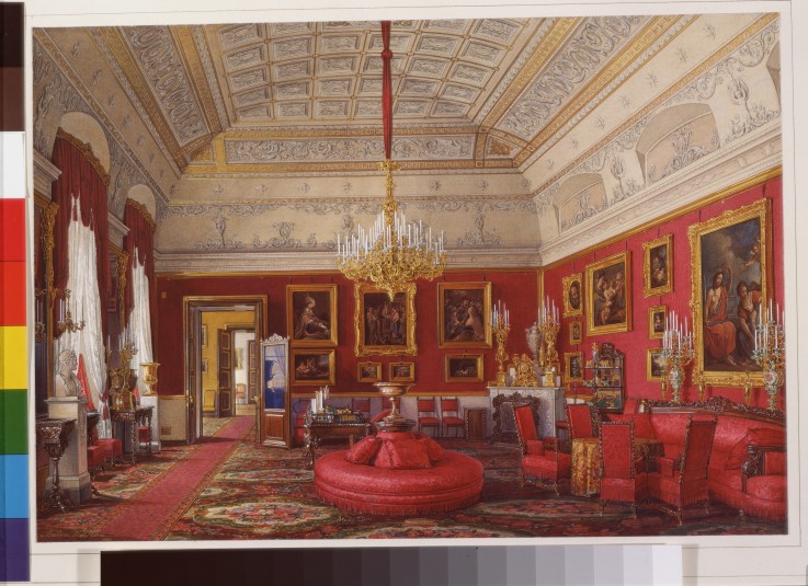 Interiors of the Winter Palace. The First Reserved Apartment. The Large Study of Grand Princess Mari from Eduard Hau