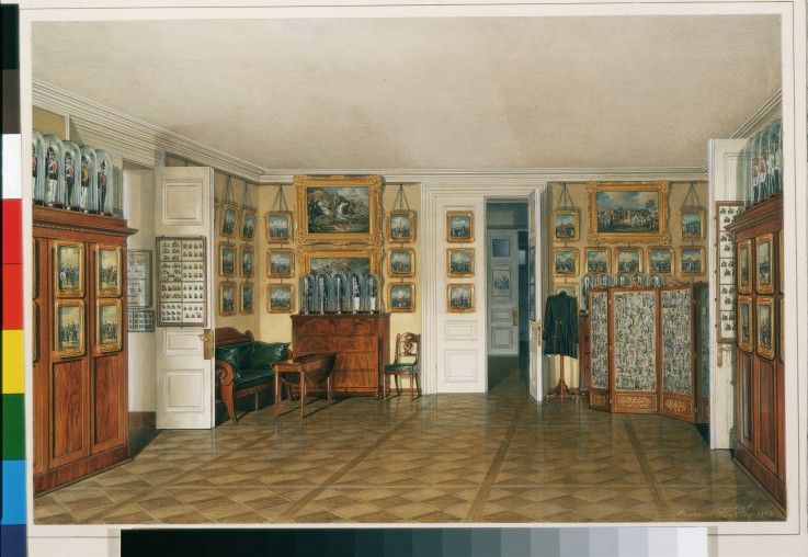 Interiors of the Winter Palace. The Valet Room of Emperor Alexander II from Eduard Hau