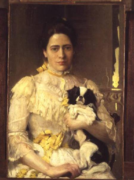 Lady with a lap dog from Eduardo-Leon Garrido