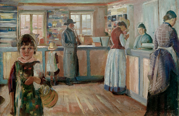 In the Village Shop in Vrengen from Edvard Munch
