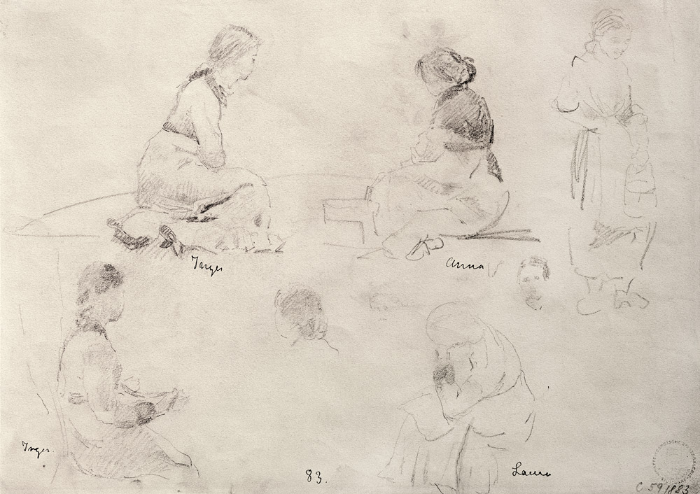 Five Studies of Women from Edvard Munch