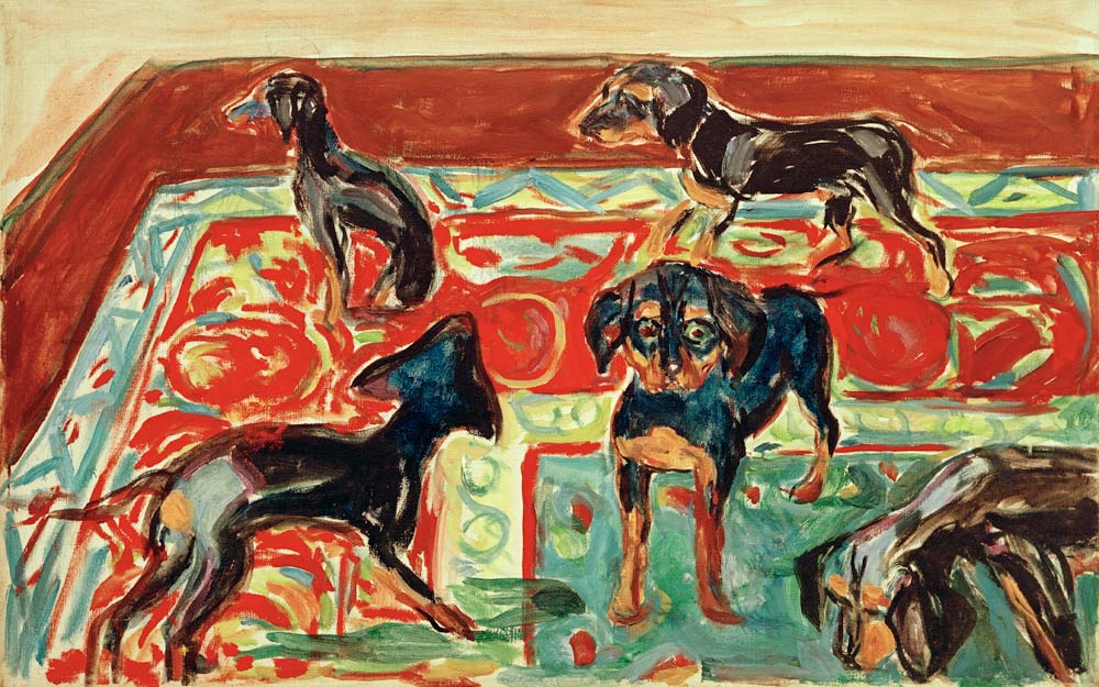 Five Puppies on the Carpet from Edvard Munch
