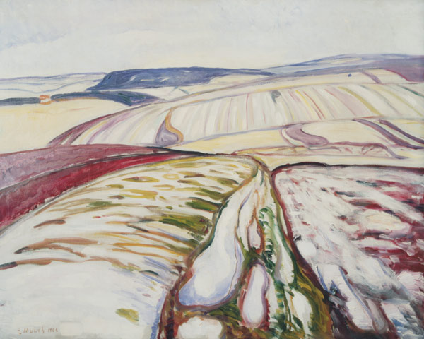 Snowmelt near Elgersburg from Edvard Munch