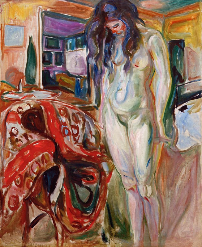 The Artists Model Standing beside the Straw Chair  from Edvard Munch