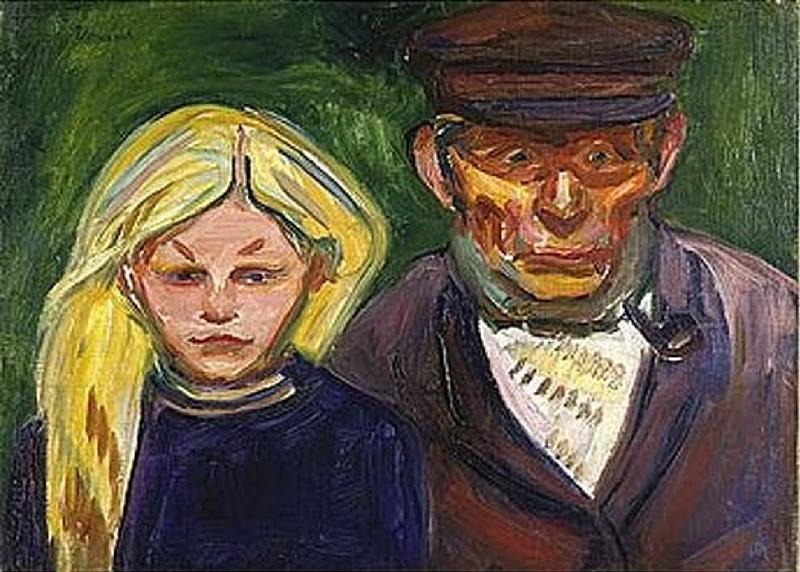 Alter Fischer mit Tochter. from Edvard Munch