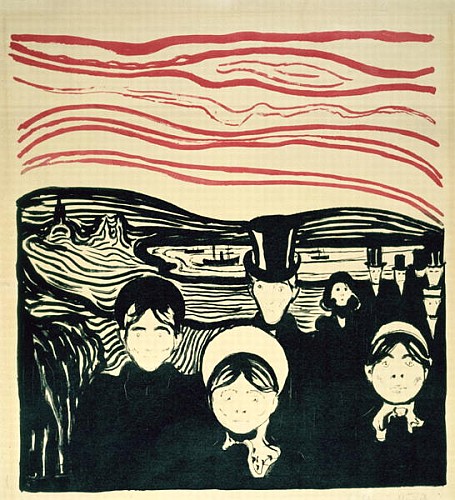 Angstgefuhl - Anxiety  from Edvard Munch