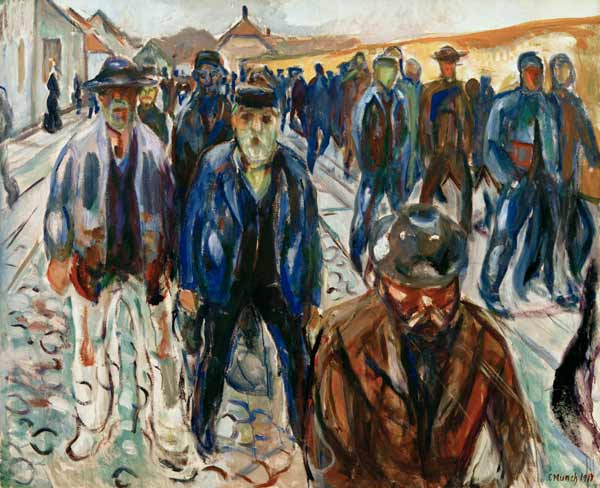 Workers on the way home from Edvard Munch
