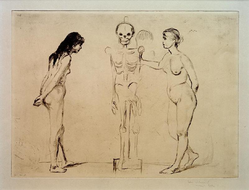 The Women and the Skeleton from Edvard Munch