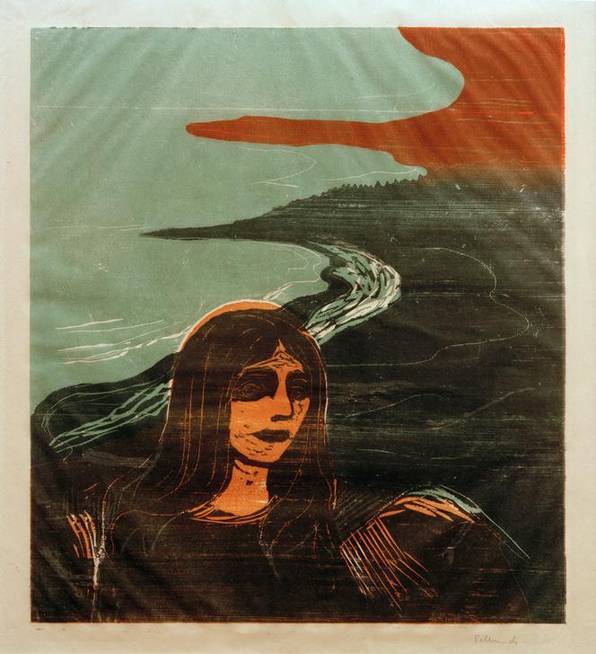 Female Head, On the Beach from Edvard Munch