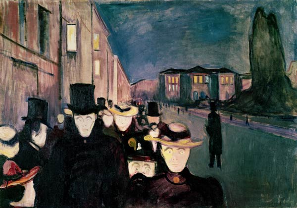 Spring Evening on Karl Johann Street from Edvard Munch