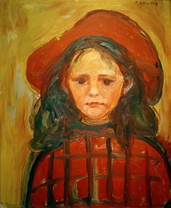Girl with red hat from Edvard Munch