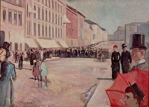 Military Band on Karl-Johann Street from Edvard Munch