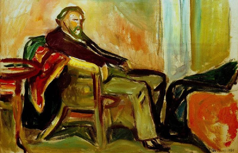 Munch, Self portrait influenza from Edvard Munch
