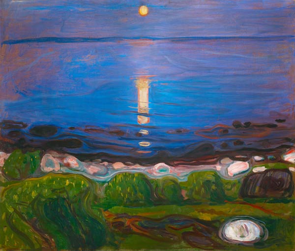 Sommernacht am Meeresstrand. from Edvard Munch