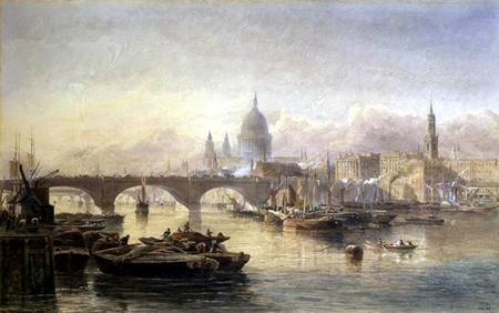 St. Paul's Cathedral and London Bridge from the Surrey Side from Edward Angelo Goodall