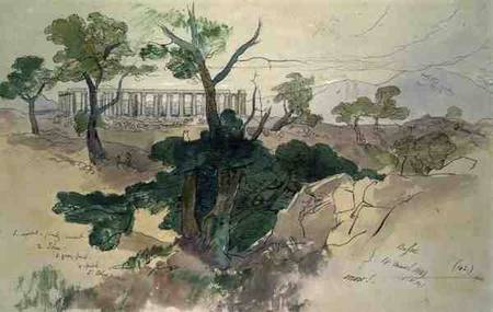 Temple at Bassae from Edward Lear