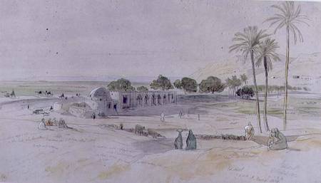 The Wadi, Es-Sioot, Egypt, 1854 (w/c, pen & from Edward Lear