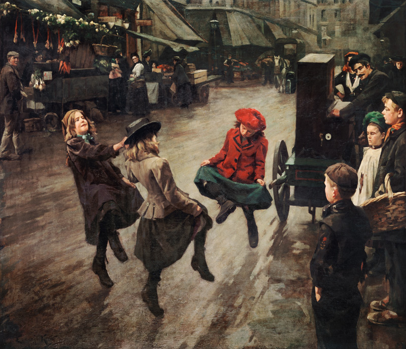 London Street Children, 1904 (oil on canvas) from Edward R. King