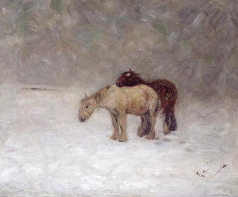 A Snow Storm, c.1891 (oil on canvas) from Edward Stott