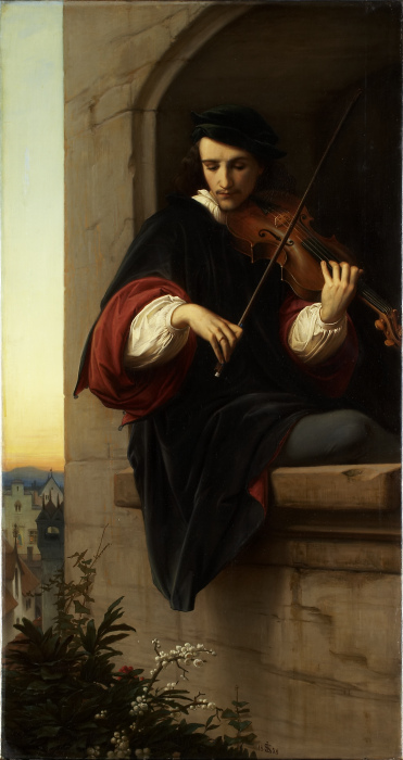 Violinist in the Belfry Window from Edward von Steinle