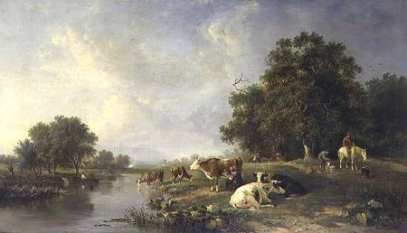Landscape with cattle from Edward Williams