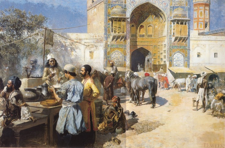 An Open-Air Restaurant, Lahore from Edwin Lord Weeks