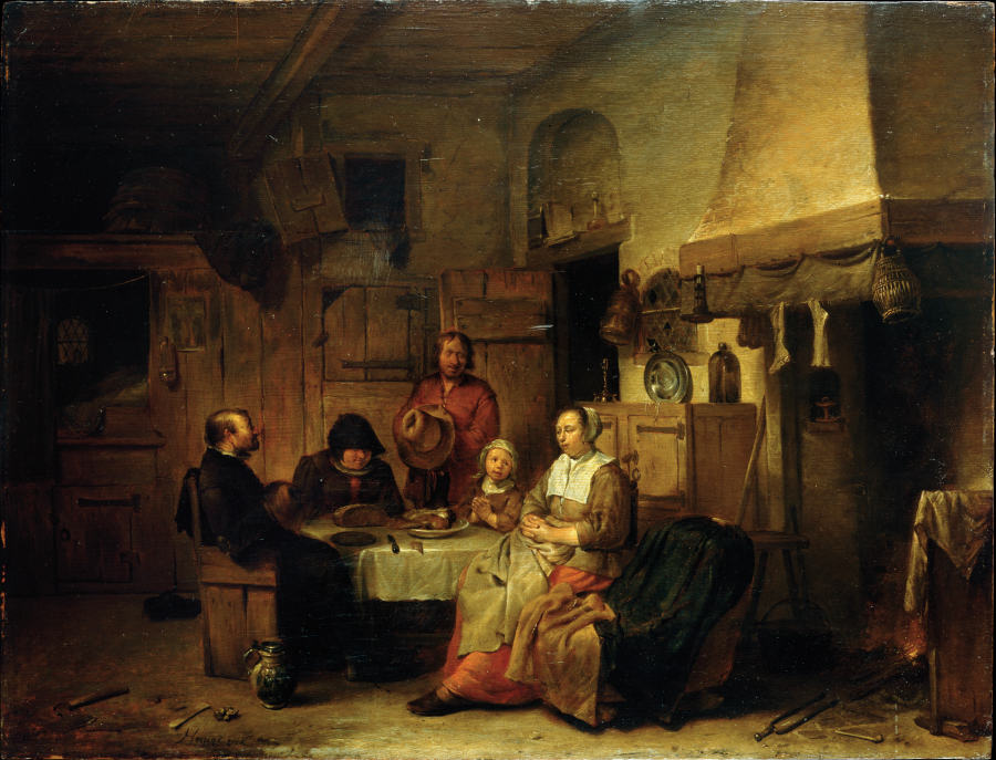 A Family Praying at the Midday Meal from Egbert Jaspersz. van Heemskerck