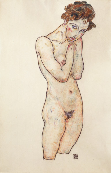 Stationary female act. from Egon Schiele