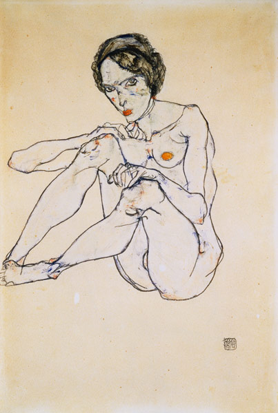Woman act. from Egon Schiele