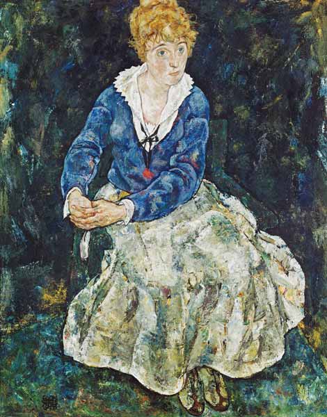 Portrait of the wife of the artist, sedentary from Egon Schiele