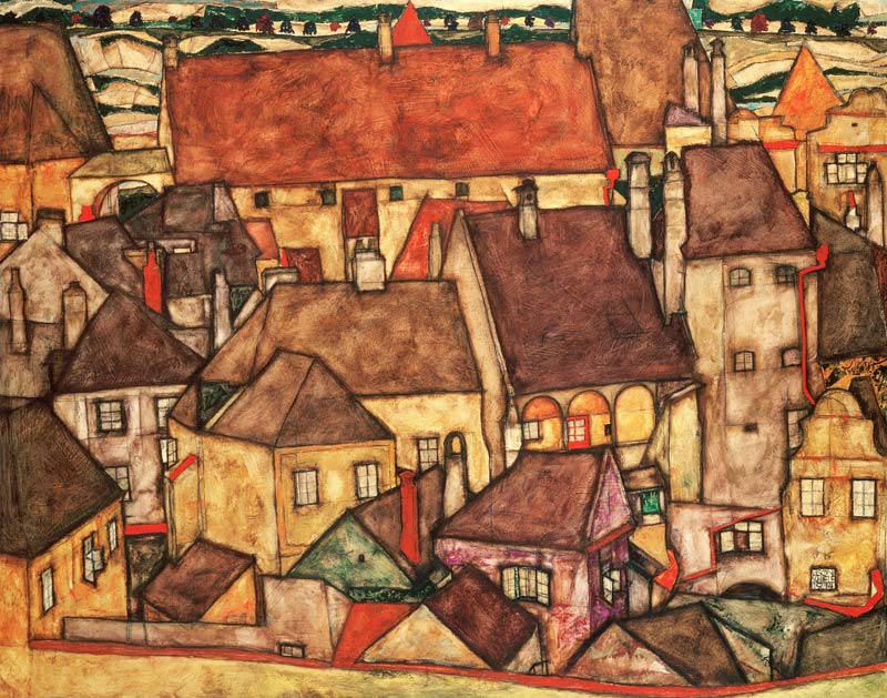 Yellow town from Egon Schiele