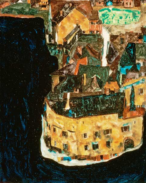 Town at the blue river II. from Egon Schiele