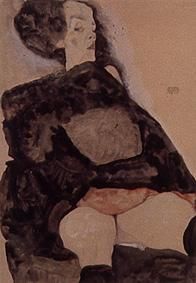 Lady in black. from Egon Schiele