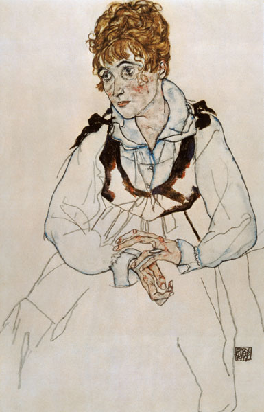 The wife of the artist, sedentary. from Egon Schiele