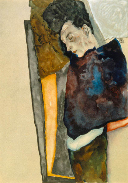The mother of the artist, sleeping. from Egon Schiele
