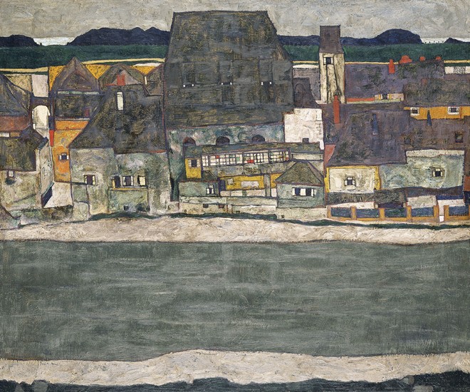 Houses on the River (The Old Town) from Egon Schiele