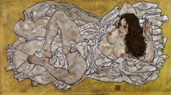 Lying woman from Egon Schiele